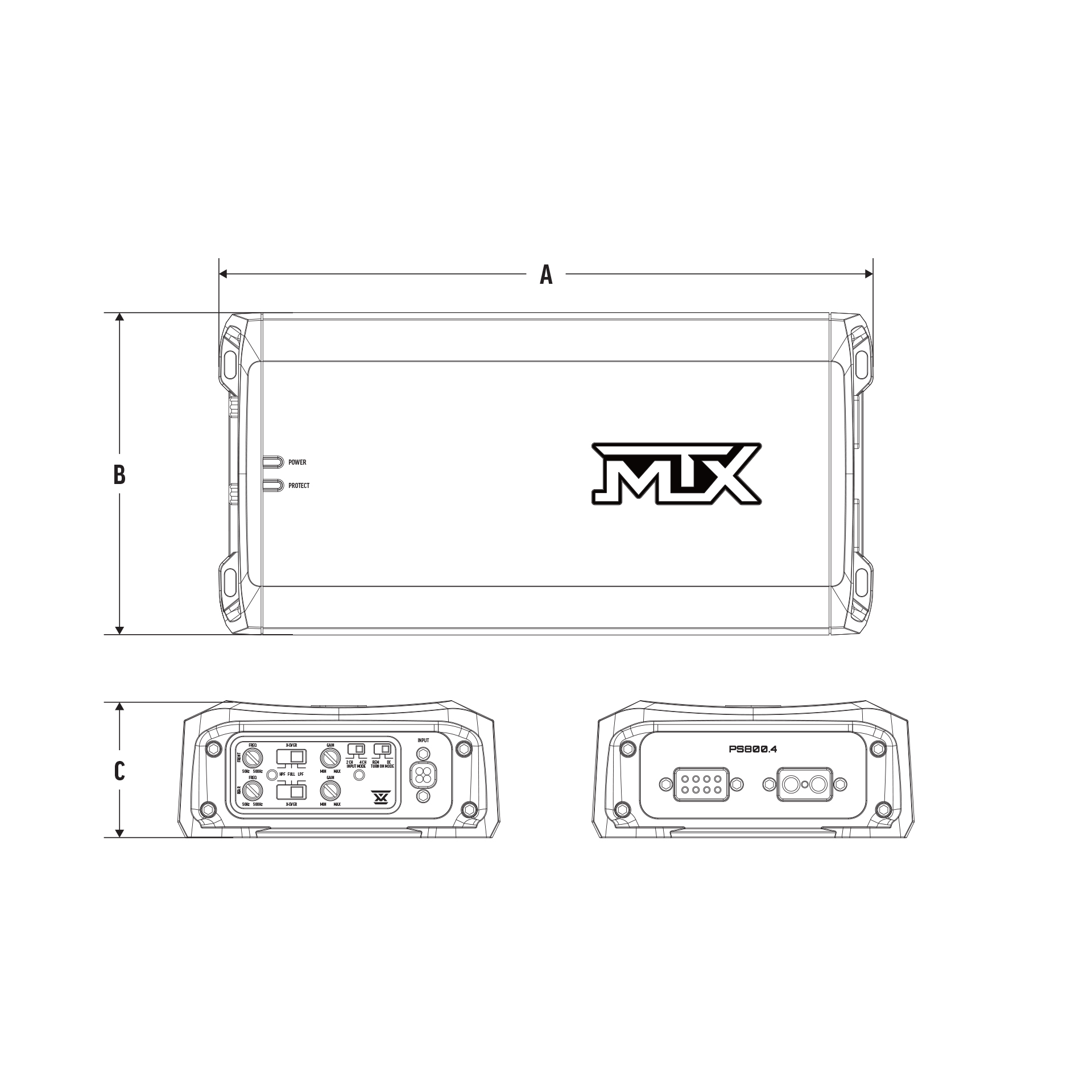 PS800.4 Dimensions
